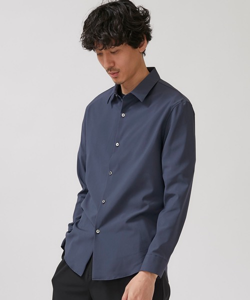 STUDIOUS(ステュディオス)の「【STUDIOUS】NIFTEC LIGHT ストレッチ レギュラーカラーシャツ(シャツ/ブラウス・メンズ・ホワイト/ブラック/ブルー/グリーン・1/2/3)」の9枚目の写真