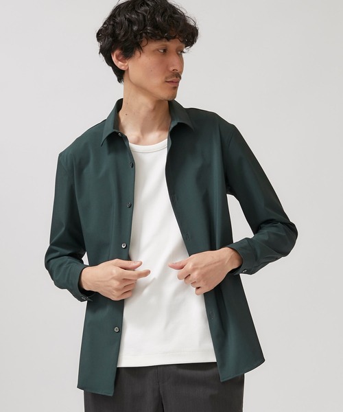 STUDIOUS(ステュディオス)の「【STUDIOUS】NIFTEC LIGHT ストレッチ レギュラーカラーシャツ(シャツ/ブラウス・メンズ・ホワイト/ブラック/ブルー/グリーン・1/2/3)」の21枚目の写真