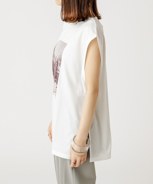 mystic（ミスティック）の「シアーPHOTO Tシャツ（Tシャツ/カットソー・レディース・オフホワイト/ベージュ・FREE）」の4枚目の写真