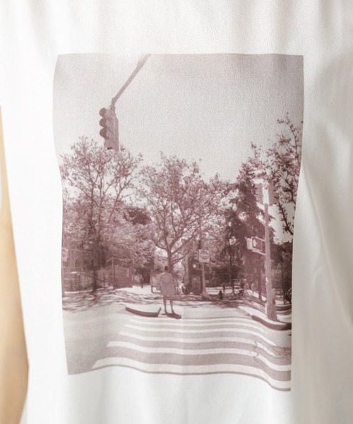 mystic（ミスティック）の「シアーPHOTO Tシャツ（Tシャツ/カットソー・レディース・オフホワイト/ベージュ・FREE）」の8枚目の写真