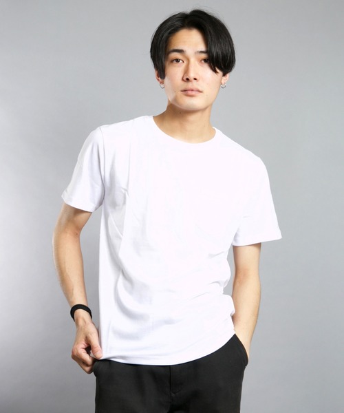 Bling Leads(ブリングリーズ)の「Bling leads/無地半袖ポケ付きC/N T(Tシャツ/カットソー・メンズ・ホワイト/カーキ/ネイビー/ピンク系その他/グレー/ライトピンク/ブラック/イエロー系その他・LARGE/X-LARGE/MEDIUM)」の2枚目の写真