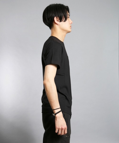 Bling Leads(ブリングリーズ)の「Bling leads/無地半袖ポケ付きC/N T(Tシャツ/カットソー・メンズ・ホワイト/カーキ/ネイビー/ピンク系その他/グレー/ライトピンク/ブラック/イエロー系その他・LARGE/X-LARGE/MEDIUM)」の9枚目の写真