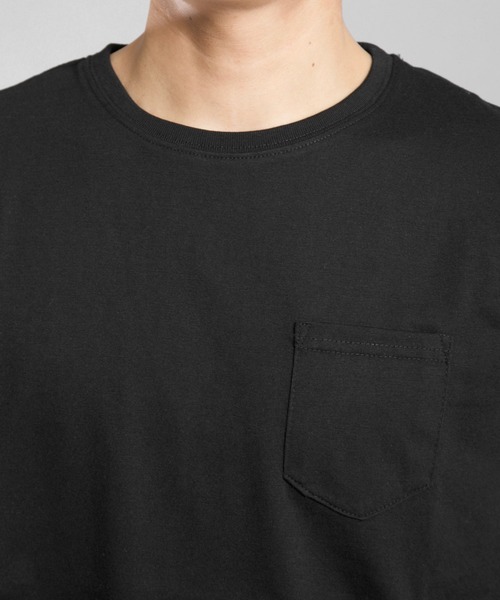 Bling Leads(ブリングリーズ)の「Bling leads/無地半袖ポケ付きC/N T(Tシャツ/カットソー・メンズ・ホワイト/カーキ/ネイビー/ピンク系その他/グレー/ライトピンク/ブラック/イエロー系その他・LARGE/X-LARGE/MEDIUM)」の11枚目の写真
