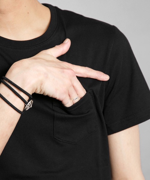 Bling Leads(ブリングリーズ)の「Bling leads/無地半袖ポケ付きC/N T(Tシャツ/カットソー・メンズ・ホワイト/カーキ/ネイビー/ピンク系その他/グレー/ライトピンク/ブラック/イエロー系その他・LARGE/X-LARGE/MEDIUM)」の13枚目の写真