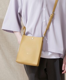 EMMA CLOTHES | シンセティックレザー ロゴ刻印 スクエア ミニバッグ ショルダーバッグ EMMA CLOTHES 2021 S/S(ショルダーバッグ)