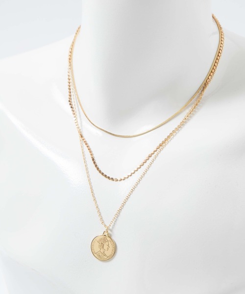 WEGO（ウィゴー）の「WEGO/3連コインセットネックレス（ネックレス・レディース・ゴールド/シルバー・FREE）」の2枚目の写真