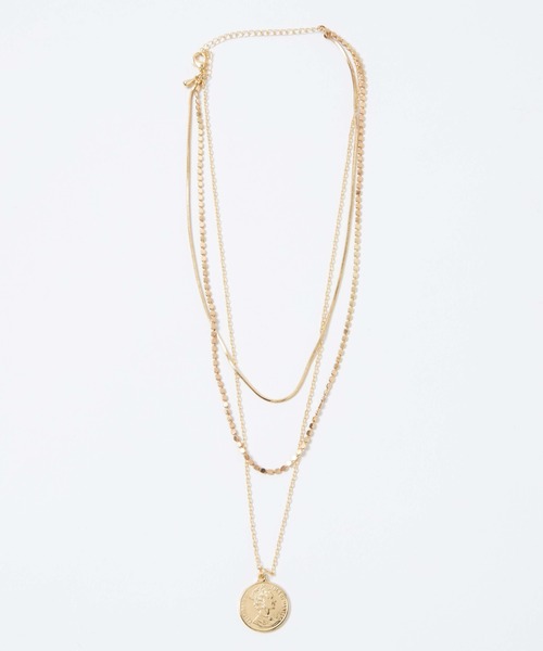 WEGO（ウィゴー）の「WEGO/3連コインセットネックレス（ネックレス・レディース・ゴールド/シルバー・FREE）」の4枚目の写真