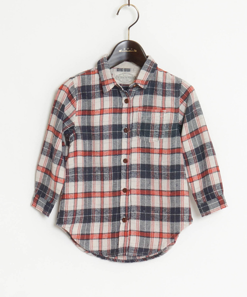 goa（ゴア）の「【goa kids】ネルチェックカシュクールシャツ（シャツ/ブラウス・キッズ・D/H/A/C・110/100）」の5枚目の写真