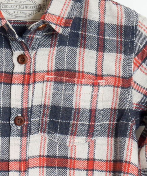 goa（ゴア）の「【goa kids】ネルチェックカシュクールシャツ（シャツ/ブラウス・キッズ・D/H/A/C・110/100）」の8枚目の写真