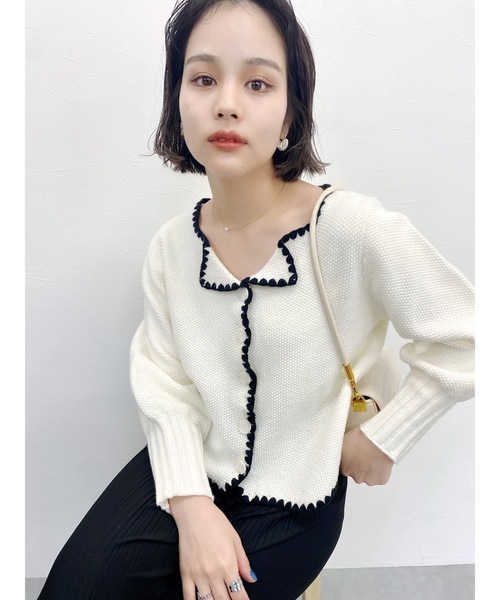 JUMELLE（ジュメロ）の「ピアコカーディガン（カーディガン/ボレロ・レディース・アイボリー・FREE）」の9枚目の写真