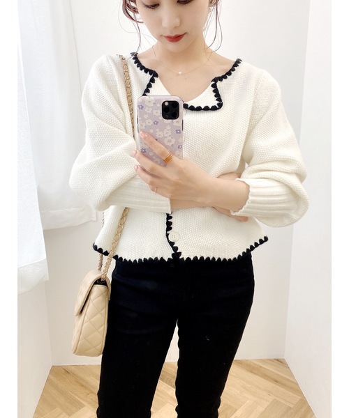 JUMELLE（ジュメロ）の「ピアコカーディガン（カーディガン/ボレロ・レディース・アイボリー・FREE）」の21枚目の写真