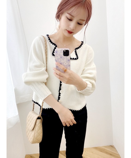 JUMELLE（ジュメロ）の「ピアコカーディガン（カーディガン/ボレロ・レディース・アイボリー・FREE）」の20枚目の写真