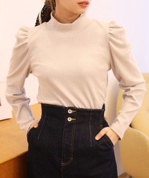 one after another NICE CLAUP | パワショルリブハイネックトップス(Tシャツ/カットソー)