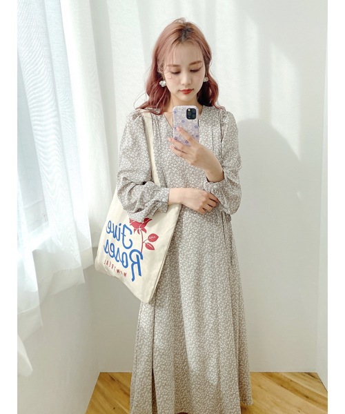 JUMELLE(ジュメロ)の「サイドリボンワンピース(ワンピース・レディース・ベージュ・FREE)」の9枚目の写真