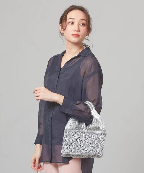 The Bagmati（ザバグマティ）の「＜The Bagmati＞●コード ヒシガタアミ バッグ（ハンドバッグ・レディース・シルバー/ライラック・FREE）」の2枚目の写真