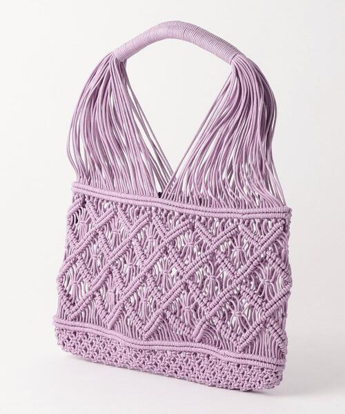 The Bagmati（ザバグマティ）の「＜The Bagmati＞●コード ヒシガタアミ バッグ（ハンドバッグ・レディース・シルバー/ライラック・FREE）」の3枚目の写真