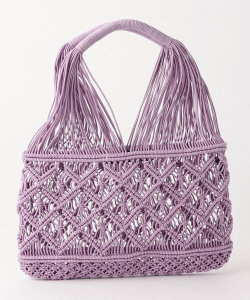 The Bagmati（ザバグマティ）の「＜The Bagmati＞●コード ヒシガタアミ バッグ（ハンドバッグ・レディース・シルバー/ライラック・FREE）」の4枚目の写真