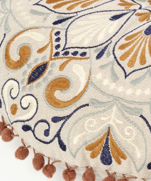 BAYFLOW(ベイフロー)の「カシュシブクッション(クッション/クッションカバー・レディース・スカイブルー/ナチュラル・0)」の3枚目の写真