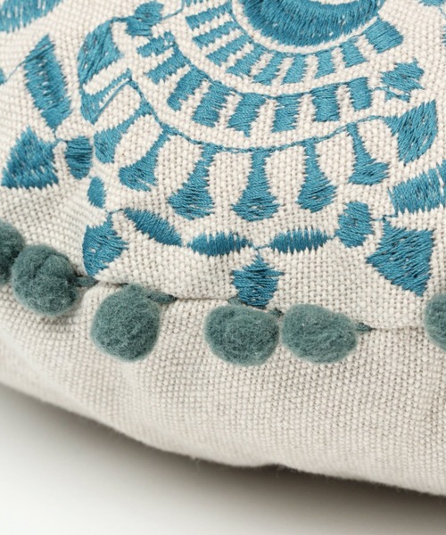 BAYFLOW(ベイフロー)の「カシュシブクッション(クッション/クッションカバー・レディース・スカイブルー/ナチュラル・0)」の4枚目の写真