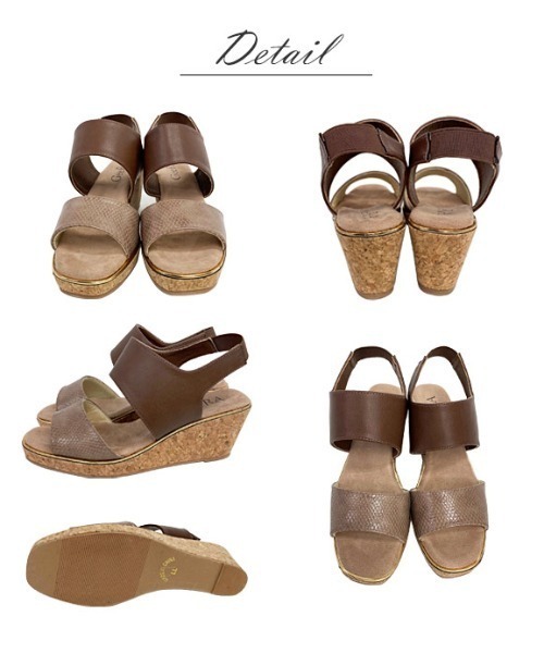 GeeRA（ジーラ）の「ふっかふかウェッジ走れるゴムサンダル（サンダル・レディース・ホワイト/ブラック/ブラウン/グリーン/パープル/シルバー・LARGE/MEDIUM/X-LARGE/SMALL）」の7枚目の写真