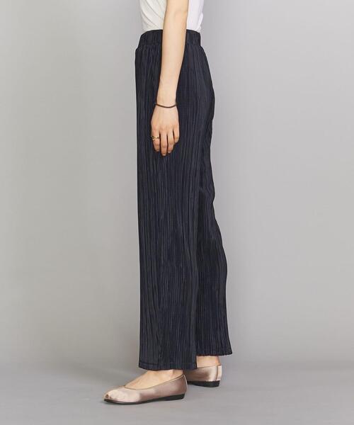 BEAUTY&YOUTH UNITED ARROWS(ビューティーアンドユースユナイテッドアローズ)の「BY プリーツワイドパンツ -ウォッシャブル-(その他パンツ・レディース・ネイビー/ライム・FREE)」の4枚目の写真