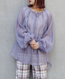 179/WG | 【WEB限定】ノーカラーシアーシャツ(シャツ/ブラウス)