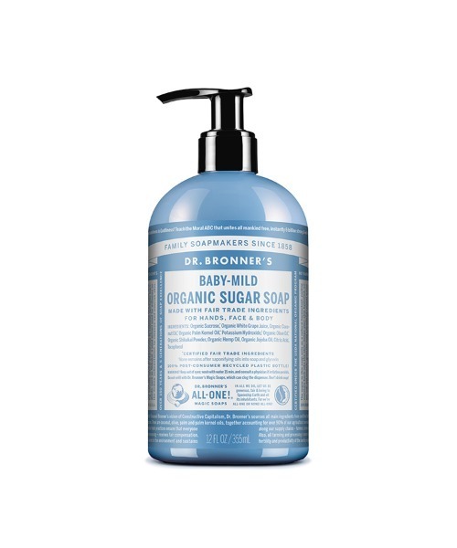 DR.BRONNER'S(ドクターブロナー)の「ドクターブロナー オーガニック シュガーソープ(石鹸/ボディソープ・レディース・TE(ティートゥリー)/LL(レモングラスライム)/LA(ラベンダー)/PE(ペパーミント)/BA(ベビーマイルド)・FREE)」の2枚目の写真