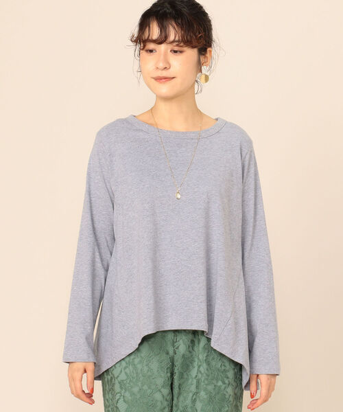 NOLLEY’S(ノーリーズ)の「【TORRAZZO DONNA/ トラッゾドンナ】フレアマルチカットソー(Tシャツ/カットソー・レディース・ホワイト/ライトグレー/ブラック・38)」の7枚目の写真