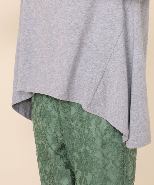 NOLLEY’S(ノーリーズ)の「【TORRAZZO DONNA/ トラッゾドンナ】フレアマルチカットソー(Tシャツ/カットソー・レディース・ホワイト/ライトグレー/ブラック・38)」の6枚目の写真