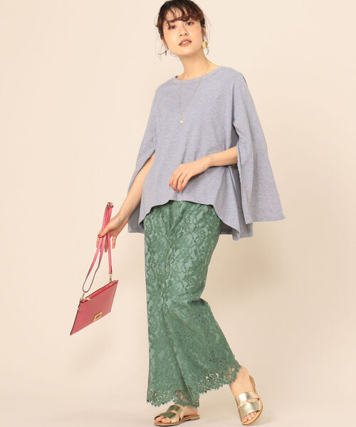 NOLLEY’S(ノーリーズ)の「【TORRAZZO DONNA/ トラッゾドンナ】フレアマルチカットソー(Tシャツ/カットソー・レディース・ホワイト/ライトグレー/ブラック・38)」の5枚目の写真