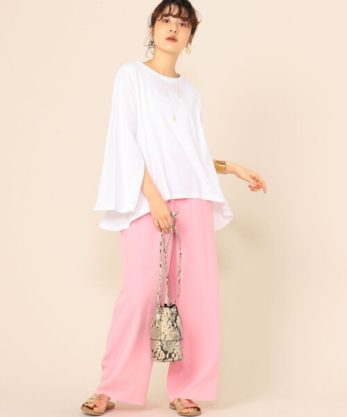 NOLLEY’S(ノーリーズ)の「【TORRAZZO DONNA/ トラッゾドンナ】フレアマルチカットソー(Tシャツ/カットソー・レディース・ホワイト/ライトグレー/ブラック・38)」の12枚目の写真
