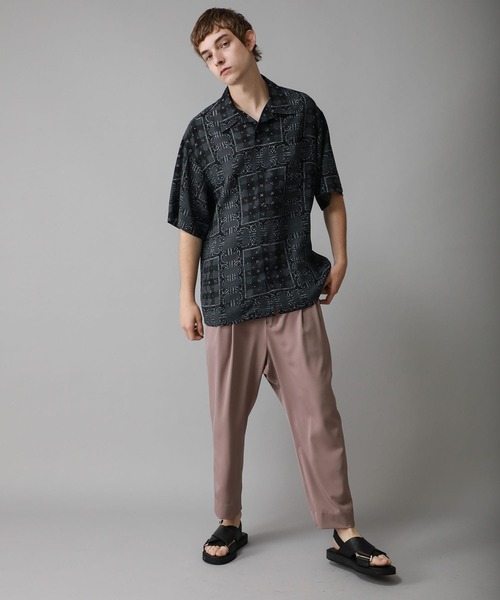 STUDIOUS SELECT（ステュディオスセレクト）の「STUDIOUS別注 ALOHA SS SH（シャツ/ブラウス・メンズ・ブラック/ホワイト・1/0/2/3）」の4枚目の写真