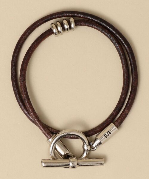 wakami（ワカミ）の「【SHIPS別注】WAKAMI: ラウンドレザー ブレスレット（ブレスレット・メンズ・ブラック/ブラウン・ONE SIZE）」の2枚目の写真
