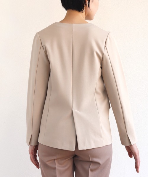 [まるちわわん]ANAYI からみノーカラーVネック ジャケット まるちわわん様専用]ANAYI からみノーカラーVネック ジャケット