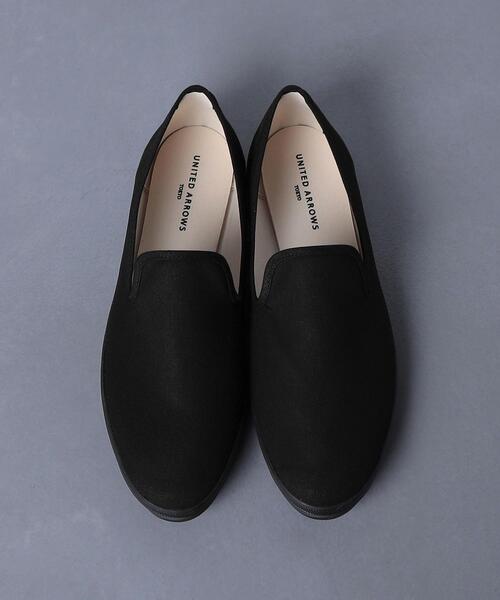 UNITED ARROWS(ユナイテッドアローズ)の「<UNITED ARROWS> キャンバス スリッポン(スリッポン・メンズ・ベージュ/オリーブ/ブラック・8/9h/10/8h/10h/7h/9)」の4枚目の写真