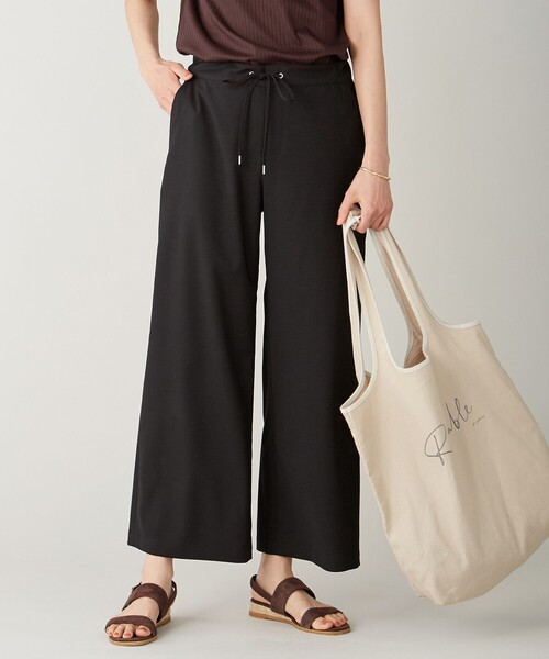 J.PRESS Ladies(J.プレス レディス)の「【洗える】ドライタッチツイルストレッチ ワイドパンツ(その他パンツ・レディース・ブラック系/ブラウン系/ダルブルー系・XS/XXS/S)」の3枚目の写真