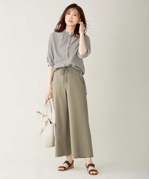 J.PRESS Ladies(J.プレス レディス)の「【洗える】ドライタッチツイルストレッチ ワイドパンツ(その他パンツ・レディース・ブラック系/ブラウン系/ダルブルー系・XS/XXS/S)」の6枚目の写真