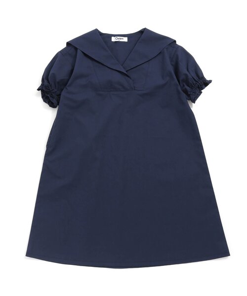 Otonato(オトナト)の「セーラーワンピース【親子でおそろいリンクコーデ】(ワンピース・キッズ・ネイビー/オフホワイト・90/100/110/120/130/140)」の2枚目の写真