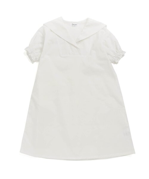 Otonato(オトナト)の「セーラーワンピース【親子でおそろいリンクコーデ】(ワンピース・キッズ・ネイビー/オフホワイト・90/100/110/120/130/140)」の1枚目の写真