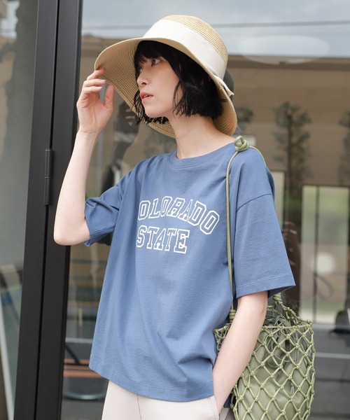 LAKOLE(ラコレ)の「USAコットンローカルロゴTシャツ / 941065(Tシャツ/カットソー・レディース・ライトブルー/ブラック/オフホワイト/桜・SMALL/MEDIUM)」の3枚目の写真