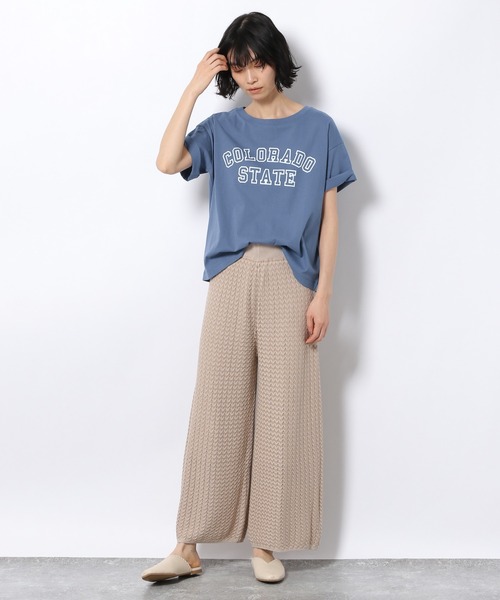 LAKOLE(ラコレ)の「USAコットンローカルロゴTシャツ / 941065(Tシャツ/カットソー・レディース・ライトブルー/ブラック/オフホワイト/桜・SMALL/MEDIUM)」の6枚目の写真