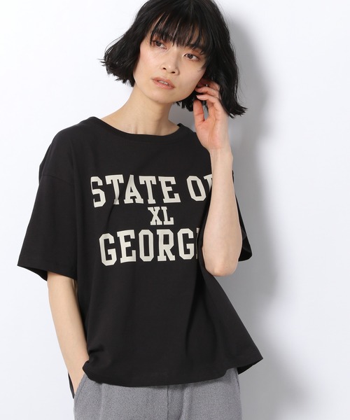 LAKOLE(ラコレ)の「USAコットンローカルロゴTシャツ / 941065(Tシャツ/カットソー・レディース・ライトブルー/ブラック/オフホワイト/桜・SMALL/MEDIUM)」の9枚目の写真