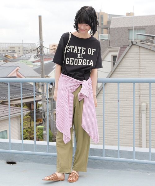 LAKOLE(ラコレ)の「USAコットンローカルロゴTシャツ / 941065(Tシャツ/カットソー・レディース・ライトブルー/ブラック/オフホワイト/桜・SMALL/MEDIUM)」の12枚目の写真