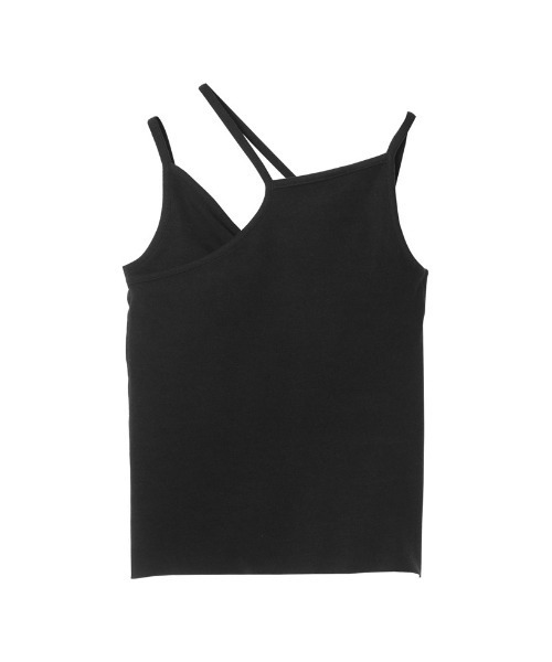 Re:EDIT（リエディ）の「カップ付きアシンメトリーリブキャミソール（キャミソール・レディース・モカ/ブラック/オフホワイト/グリーン・LARGE/SMALL/MEDIUM）」の14枚目の写真