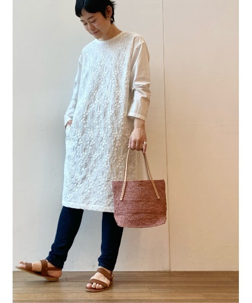 BEARDSLEY（ビアズリー）の「《Sans Arcidet》ラフィアバッグ（トートバッグ・レディース・ピンク/イエロー/グリーン・FREE）」の6枚目の写真