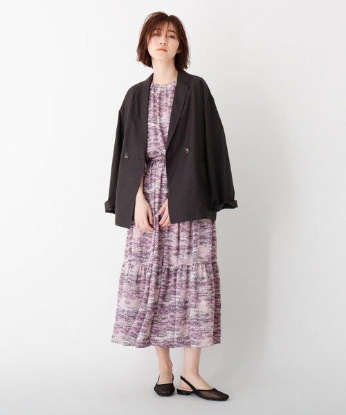 AG by aquagirl（エージーバイアクアガール）の「◆デジタルティアードワンピース（ワンピース・レディース・ライトグリーン系/ピンク系5・36/38）」の10枚目の写真