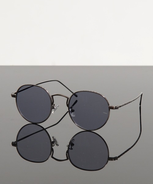 Revo.（レボ）の「メタルフレーム ラウンド サングラス カラーレンズ UVカット【ケース付き】（サングラス・メンズ・ブルーグレー/ライトブルー/ライトイエロー/グリーン/ブラウン/ライトグリーン・FREE）」の2枚目の写真