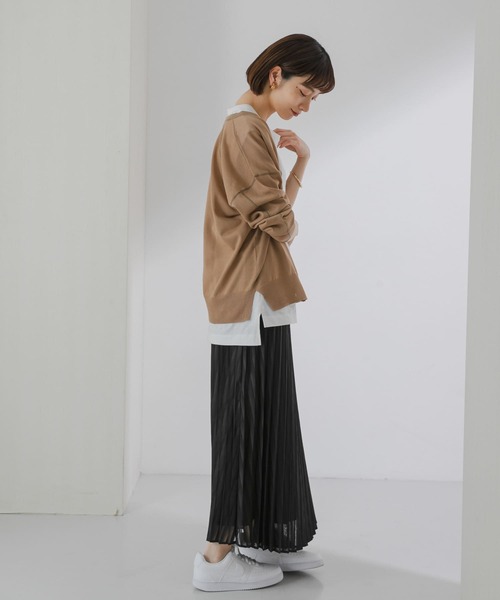 KBF(ケイビーエフ)の「カラーステッチシアーカーディガン(カーディガン/ボレロ・レディース・ブラック/オレンジ/グリーン/ベージュ系その他・ONE)」の11枚目の写真