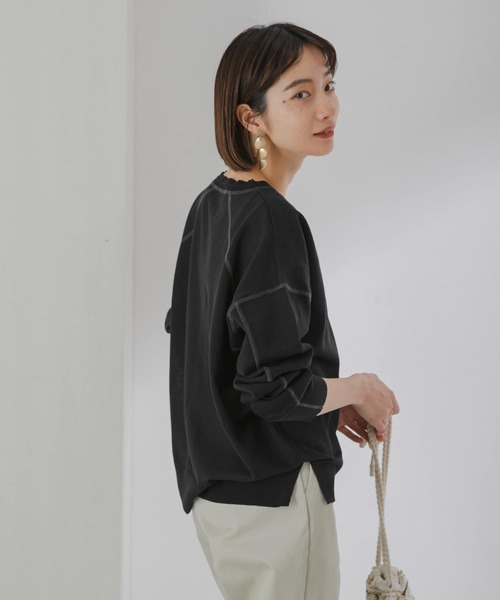 KBF(ケイビーエフ)の「カラーステッチシアーカーディガン(カーディガン/ボレロ・レディース・ブラック/オレンジ/グリーン/ベージュ系その他・ONE)」の12枚目の写真