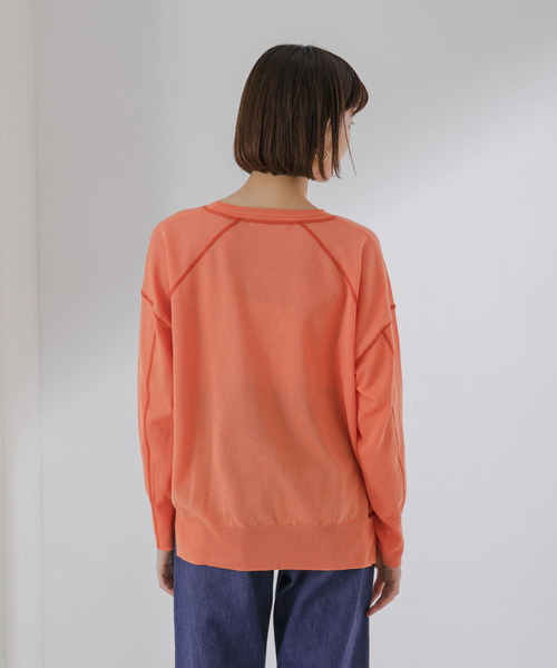 KBF(ケイビーエフ)の「カラーステッチシアーカーディガン(カーディガン/ボレロ・レディース・ブラック/オレンジ/グリーン/ベージュ系その他・ONE)」の16枚目の写真